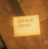 Landscape paper note on a wall