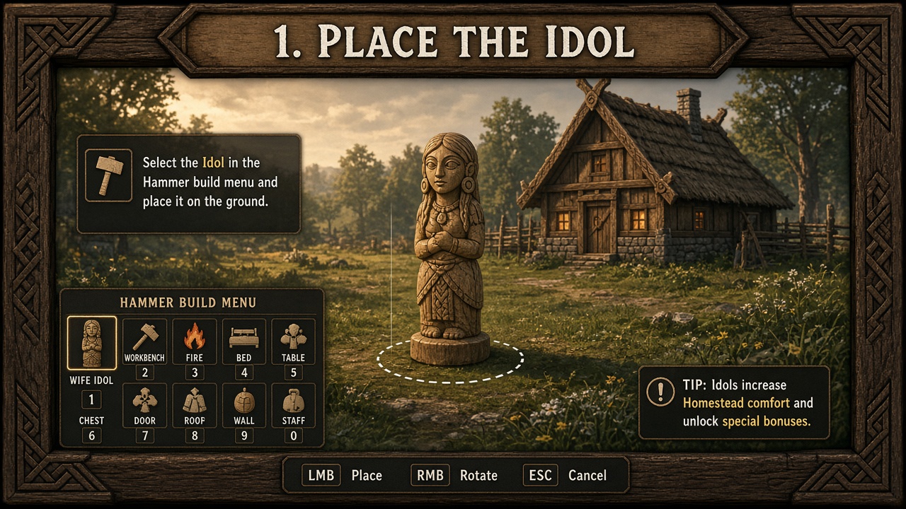 1. Place the idol
